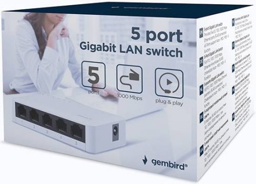 5 portos Gigabit switch Gembird NSW-G5-01