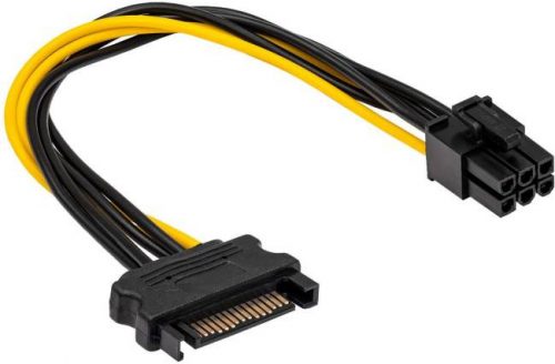 SATA/PCIe 6 PIN kábel - Akyga