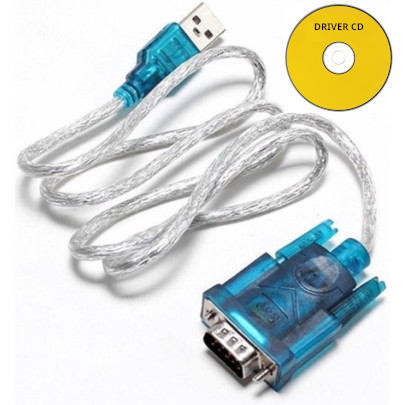 USB-A/RS-232 (soros port) kábel 75 cm CD-vel